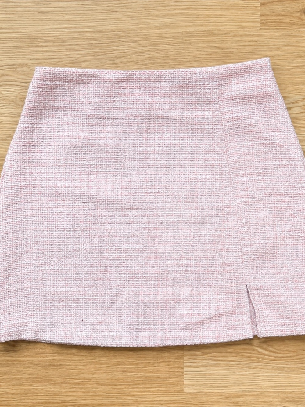 Altar'd State Blush Pink Tweed Mini Skirt